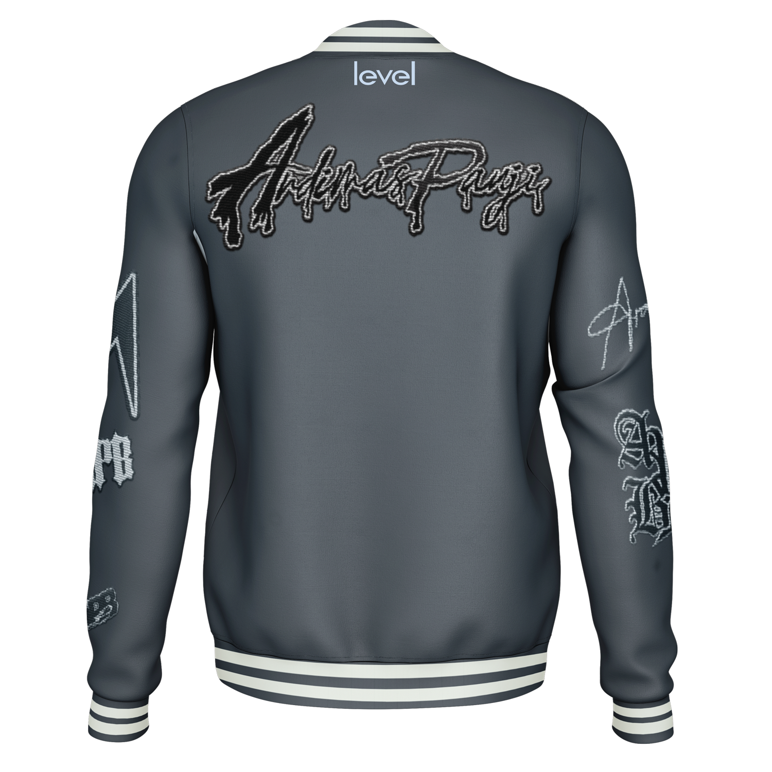 Charcoal Grey Varsity Jacket - Image 2