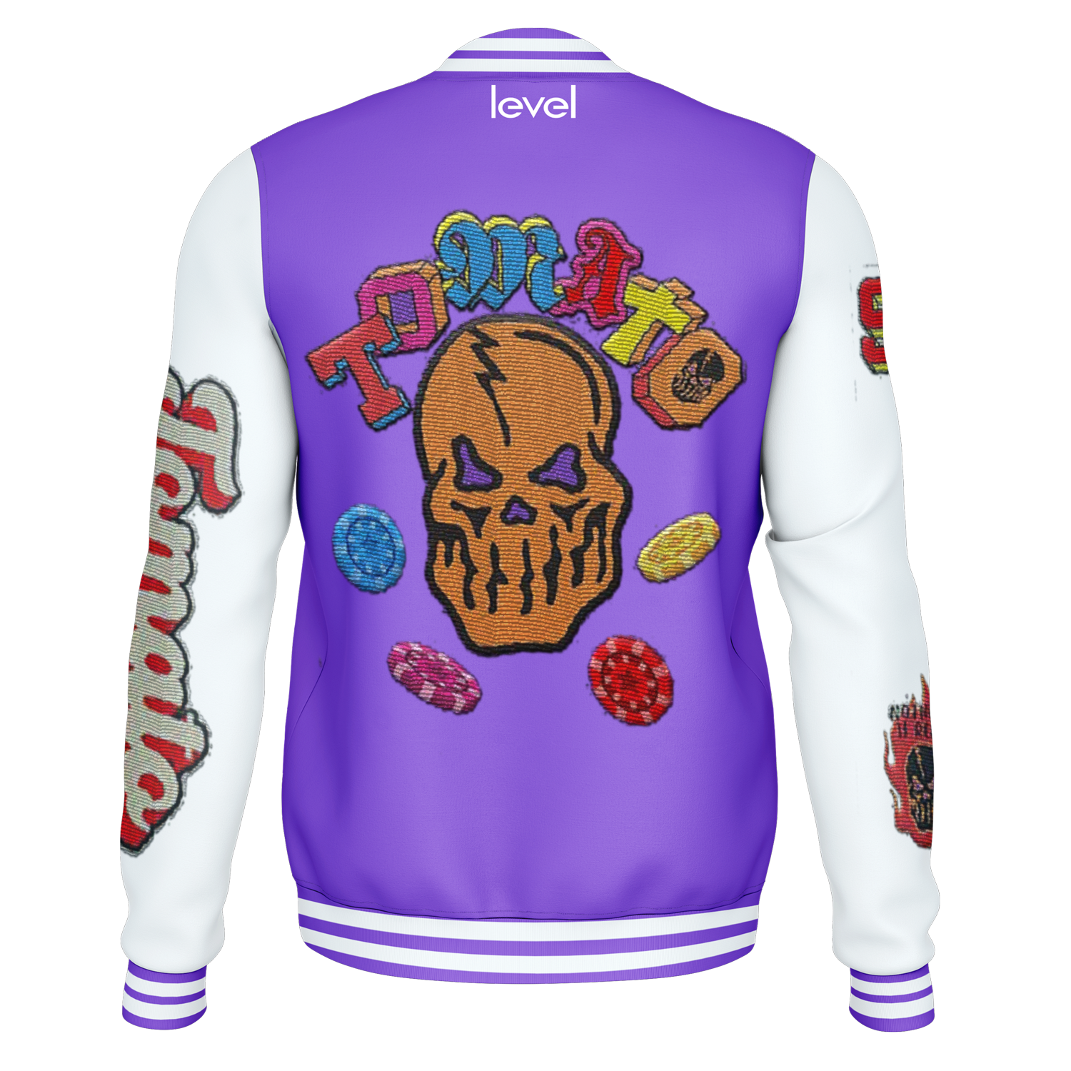 Purple n White Varsity Jacket - Image 2