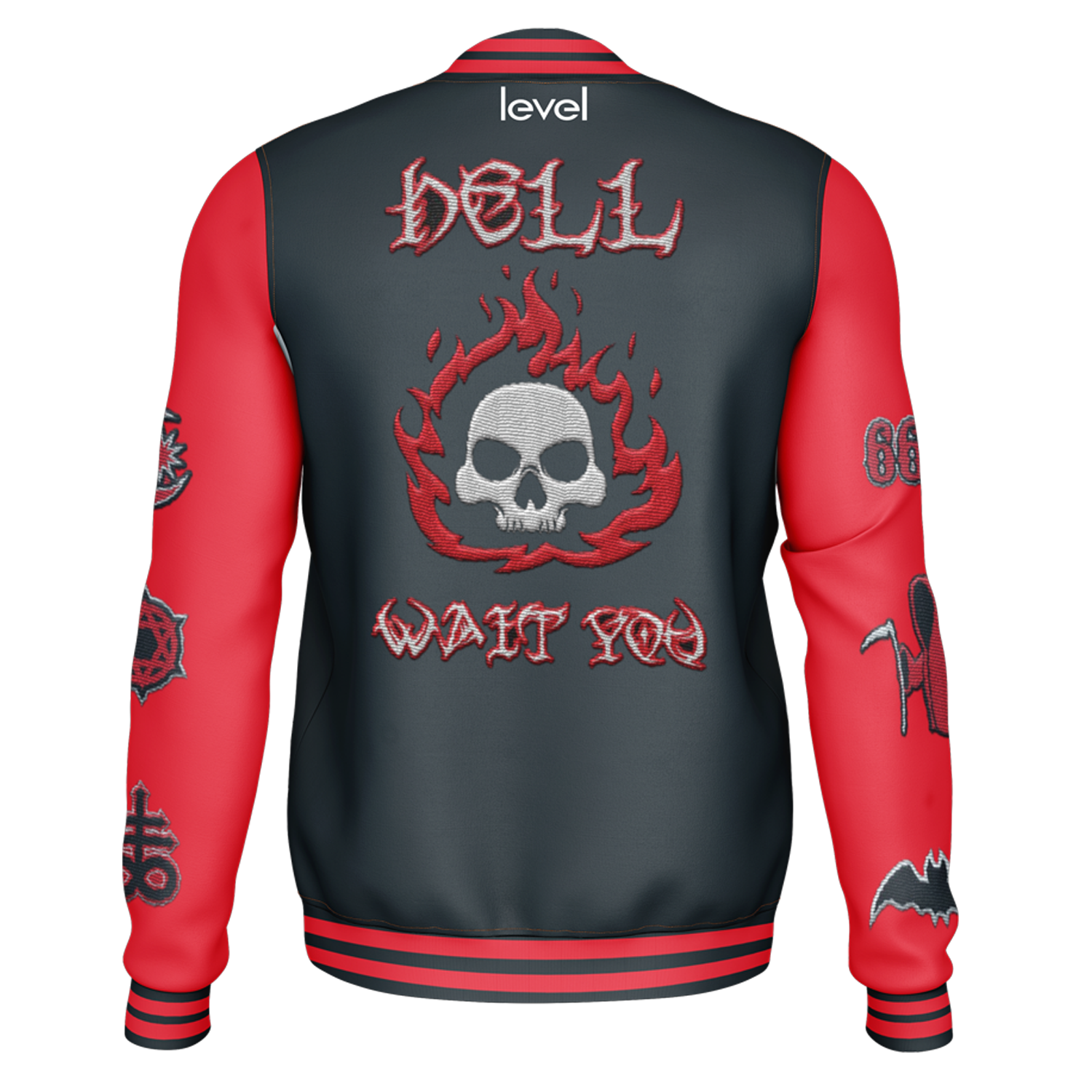 Red n Black Varsity Jacket - Image 2