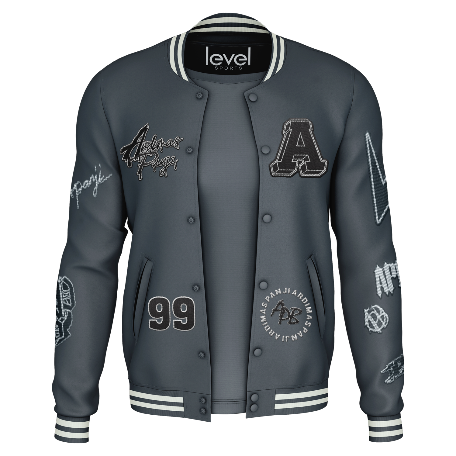 Charcoal Grey Varsity Jacket