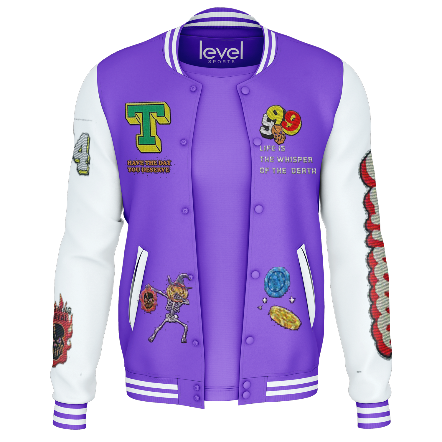 Purple n White Varsity Jacket
