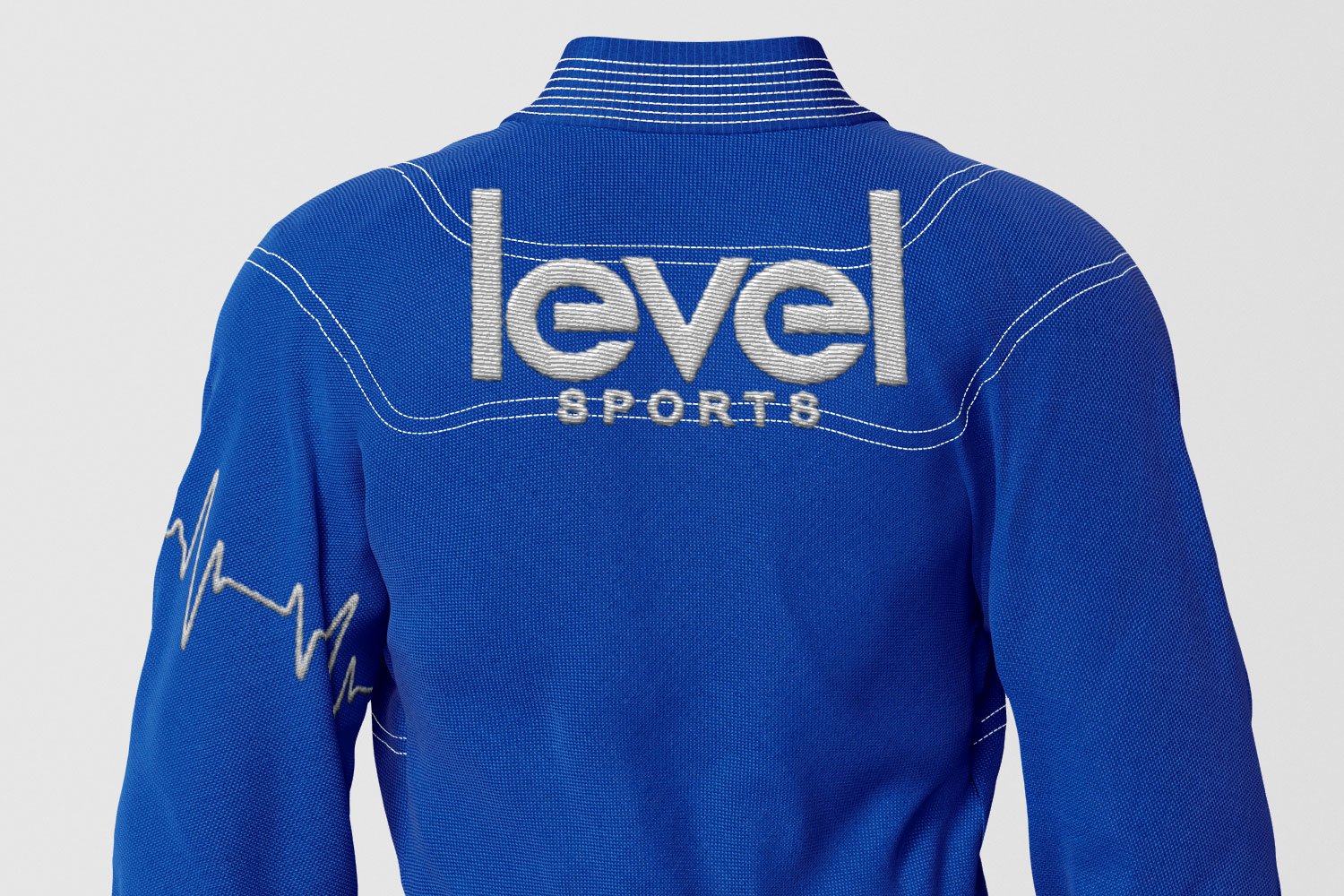 Blue jiu-jitsu Suit with two logo in front - Image 4