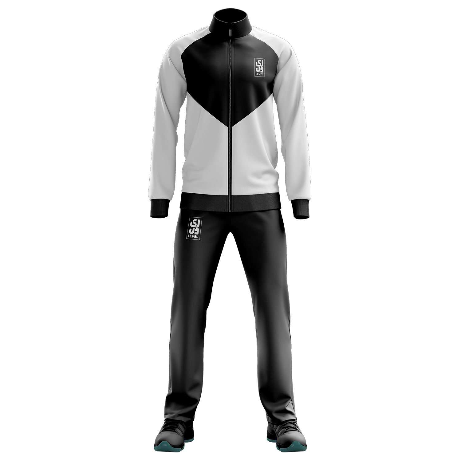 White n Black Track suit