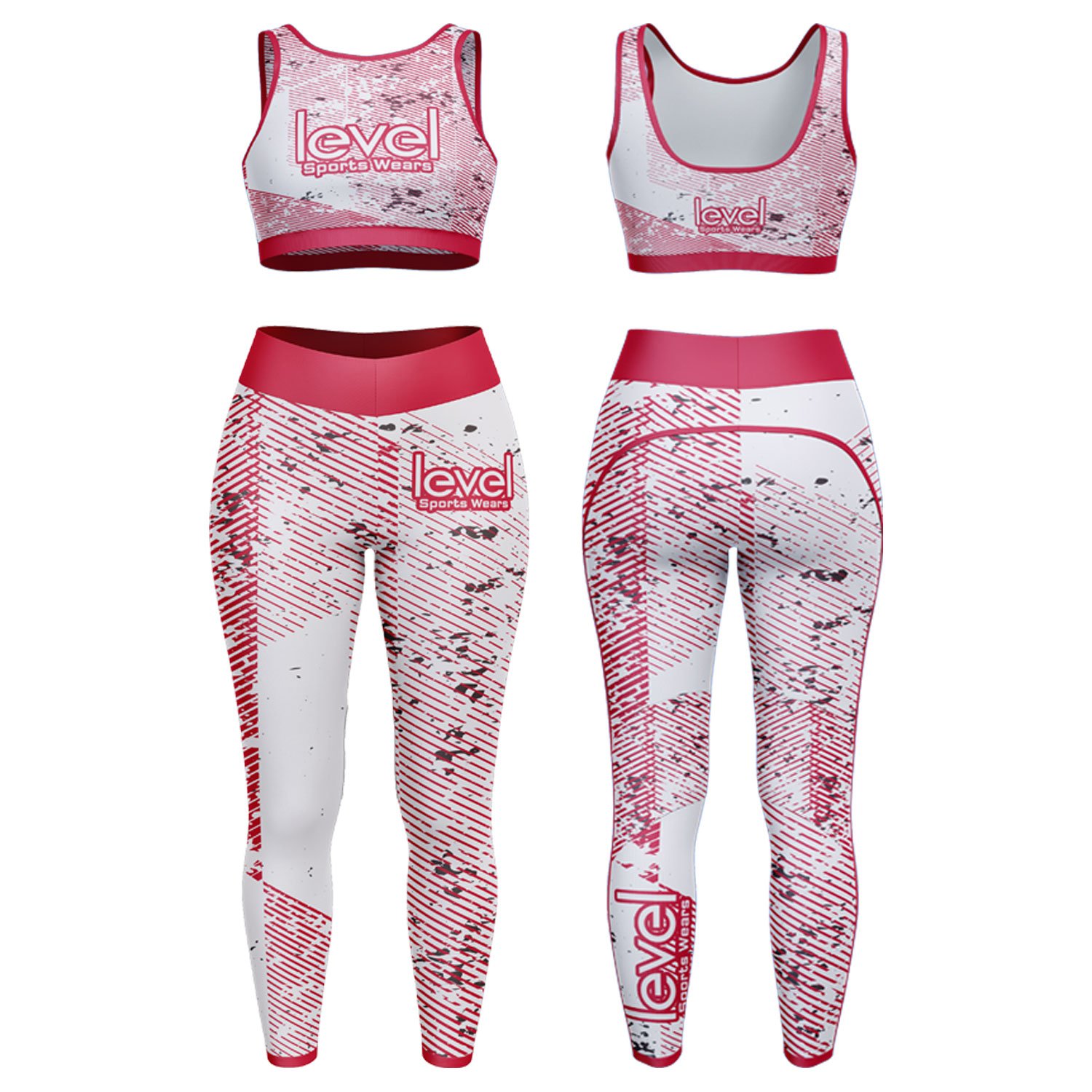 White n Pink Yoga Set
