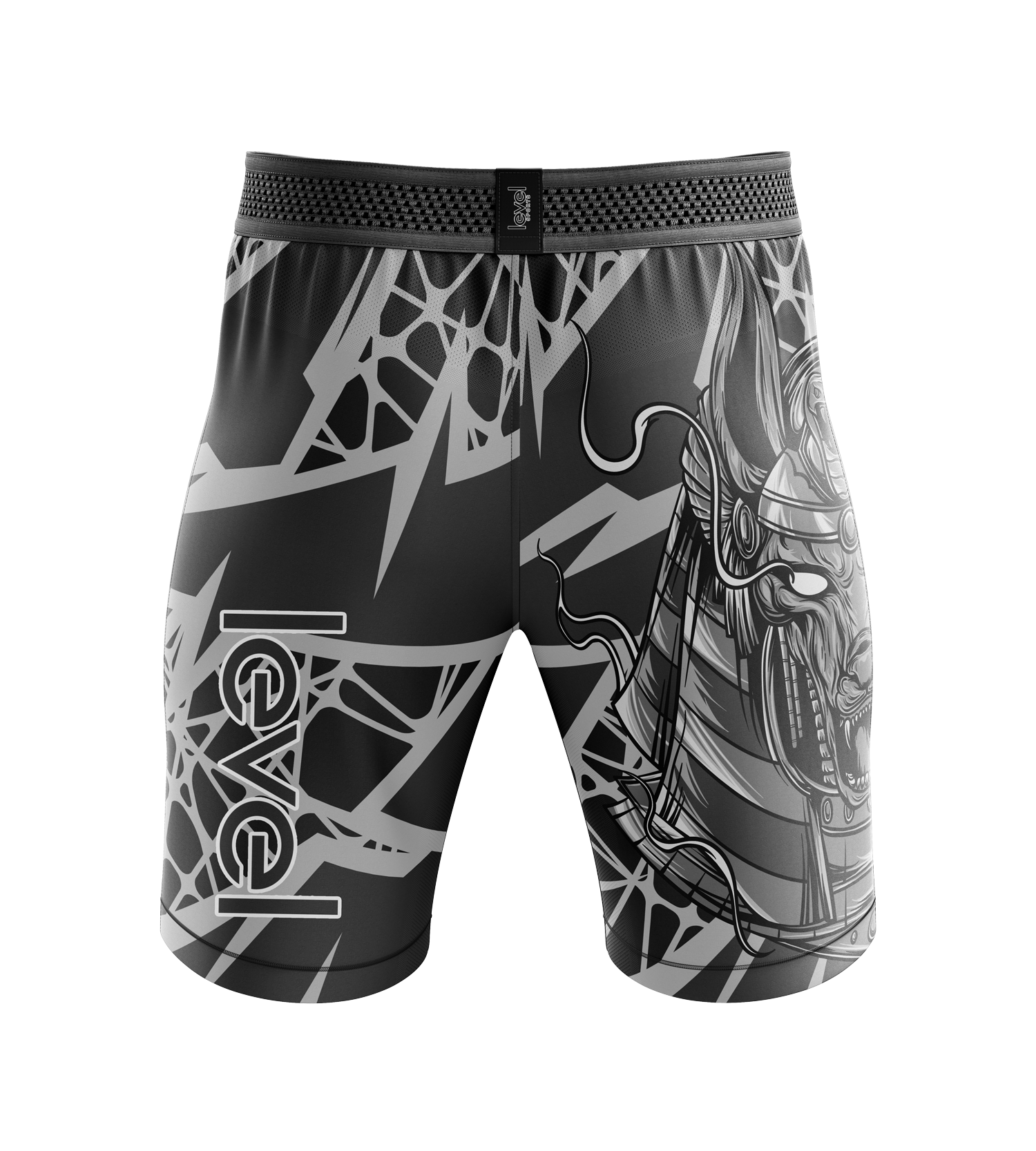 Grey White Compression Shorts - Image 2