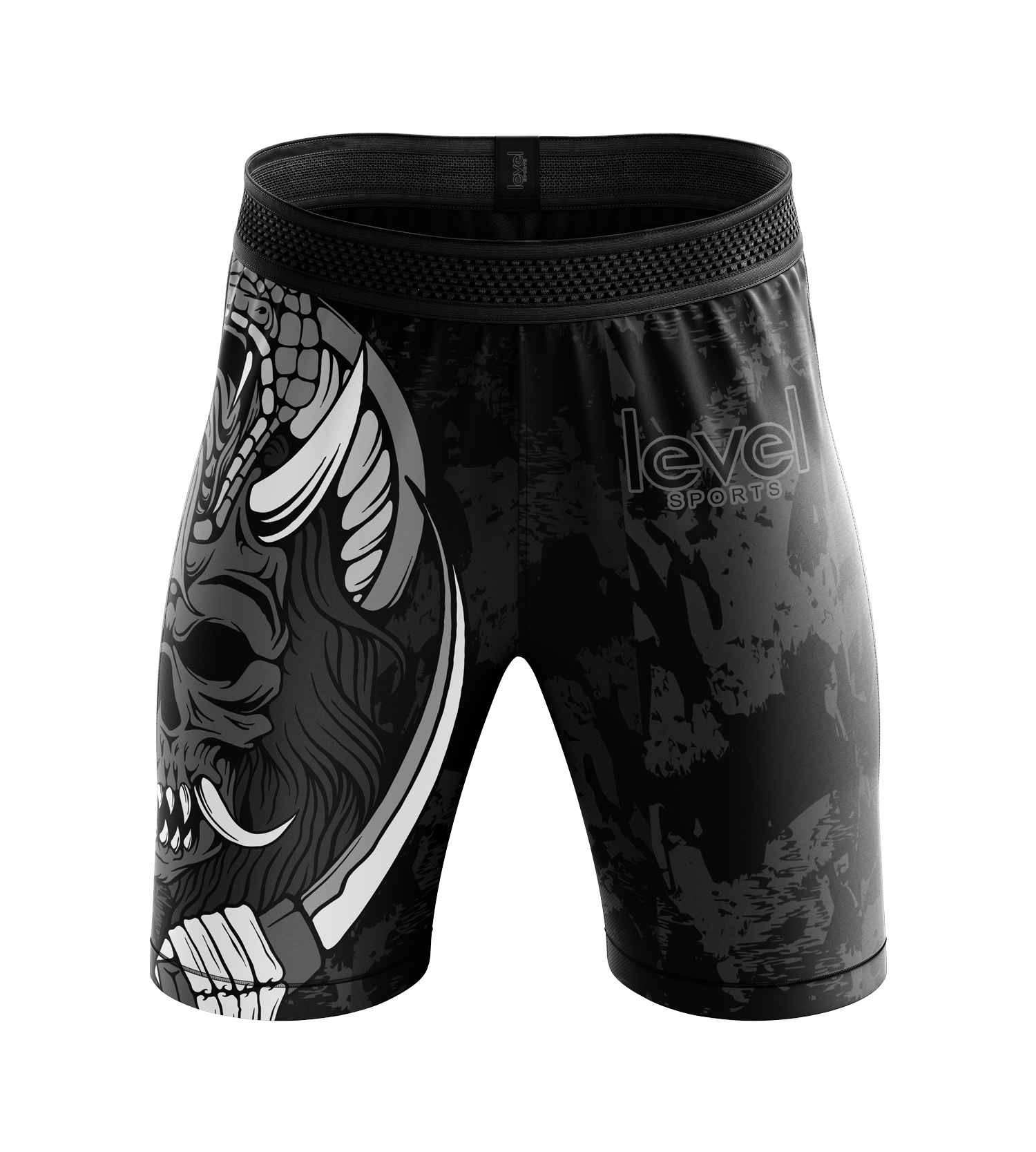 Black White Compression Shorts