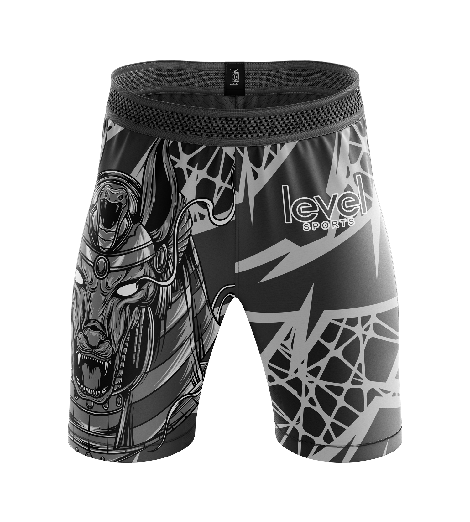Grey White Compression Shorts