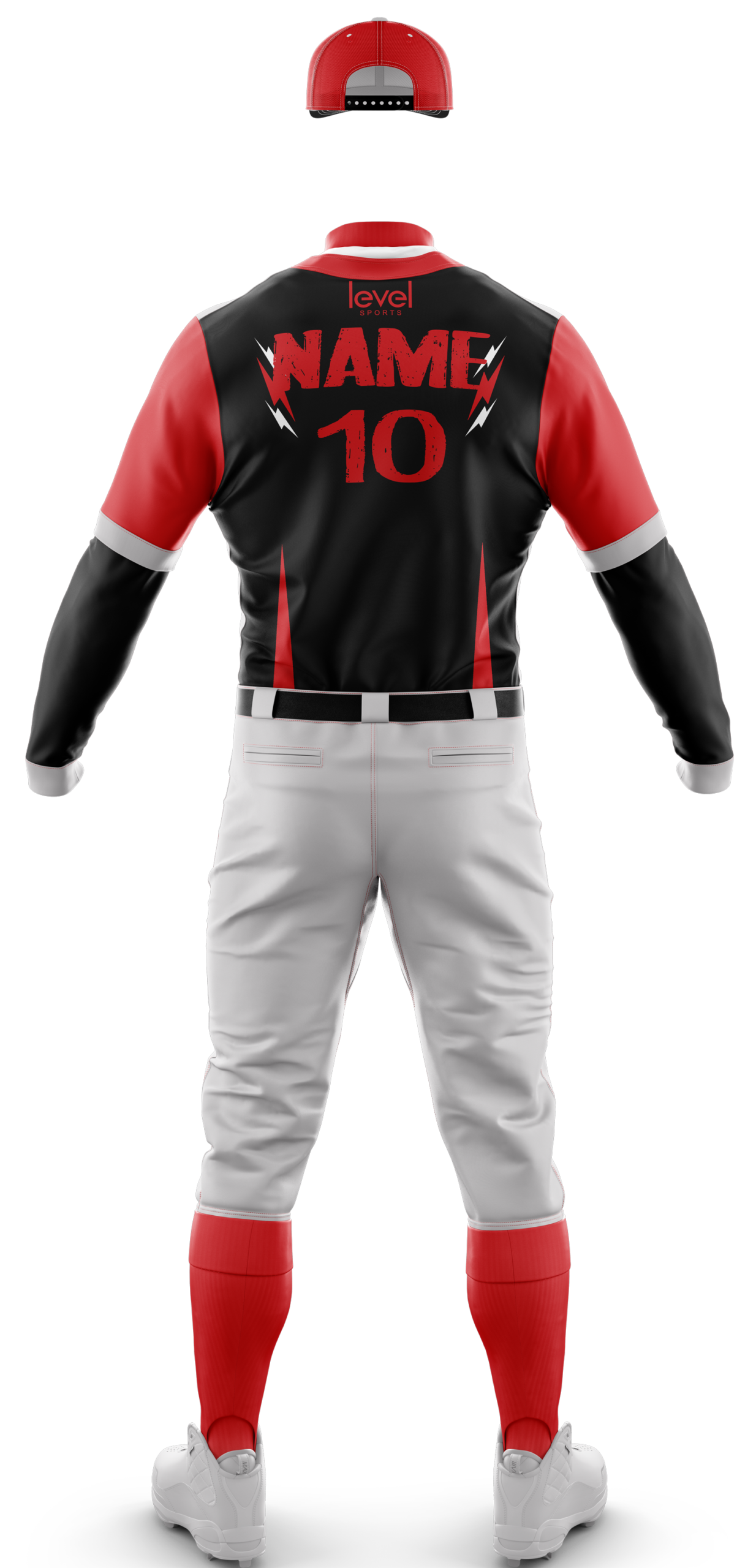 Red Black Baseball Uniform